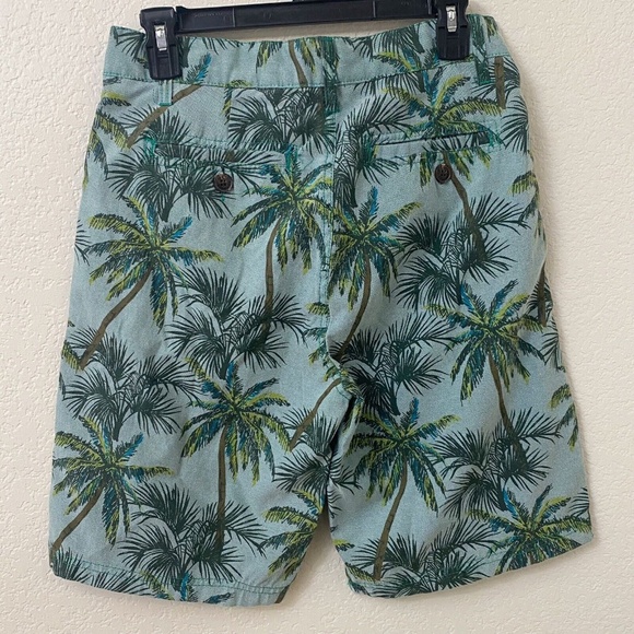 🎇NEW YEARS SALE🎇 Recycled Blues Palm Tree Shorts Size 30 Cotton Summer - Picture 3 of 6